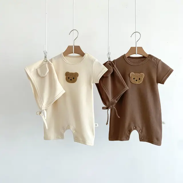Teddy rompers with hat